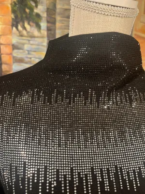 Gorgeous Black blouse with sparkly crystals