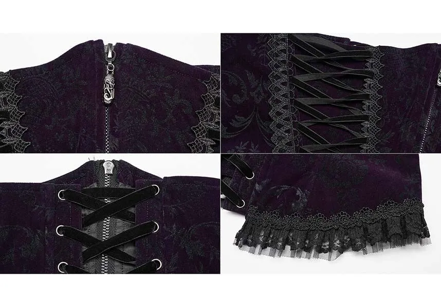 Gorgeous Goth [Violet] | VELVET CORSET*