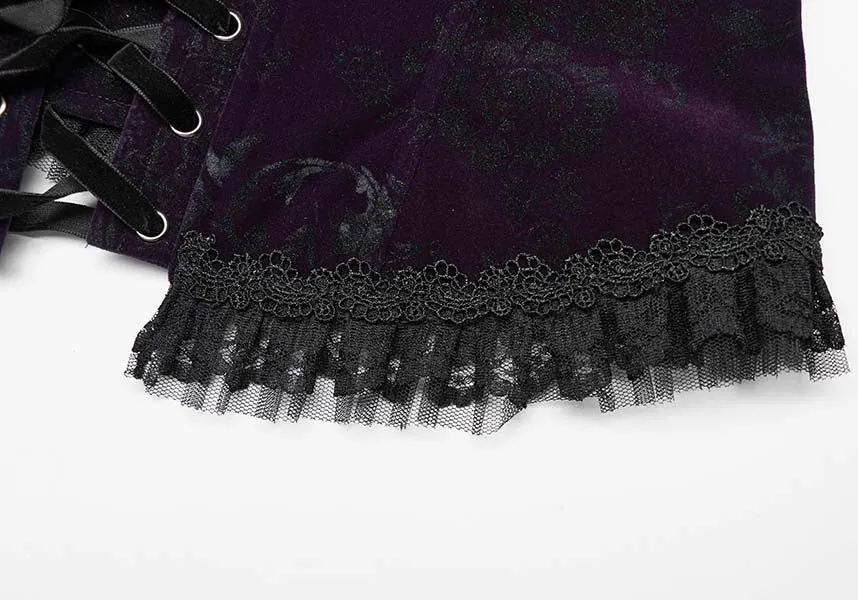 Gorgeous Goth [Violet] | VELVET CORSET*