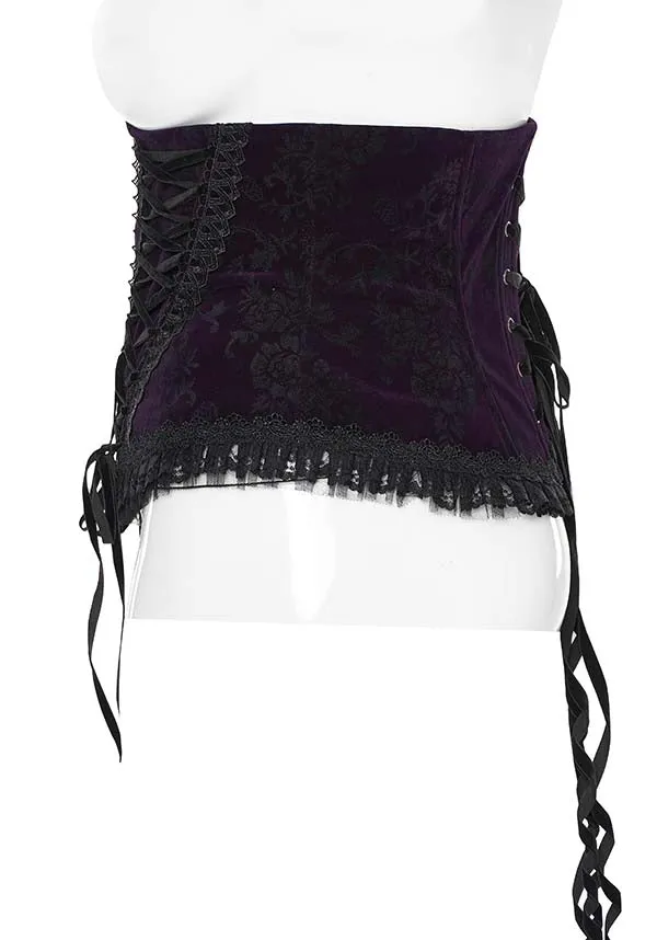 Gorgeous Goth [Violet] | VELVET CORSET*