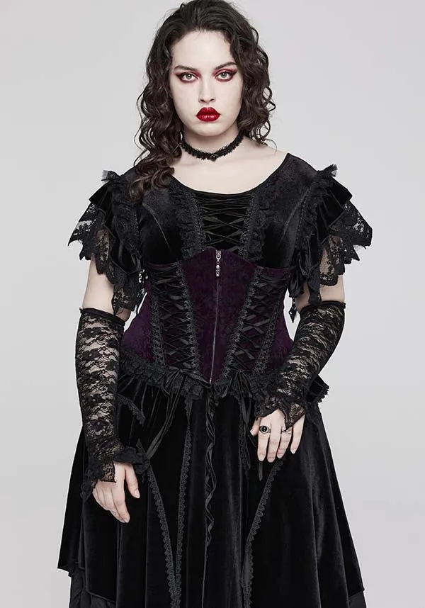 Gorgeous Goth [Violet] | VELVET CORSET*