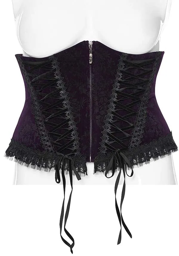 Gorgeous Goth [Violet] | VELVET CORSET*