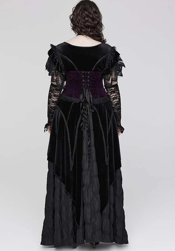 Gorgeous Goth [Violet] | VELVET CORSET*