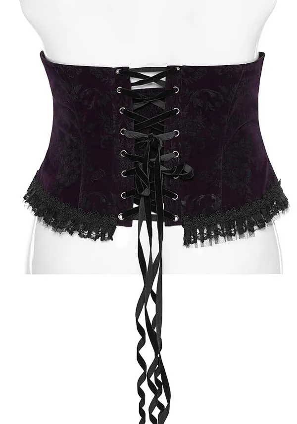 Gorgeous Goth [Violet] | VELVET CORSET*