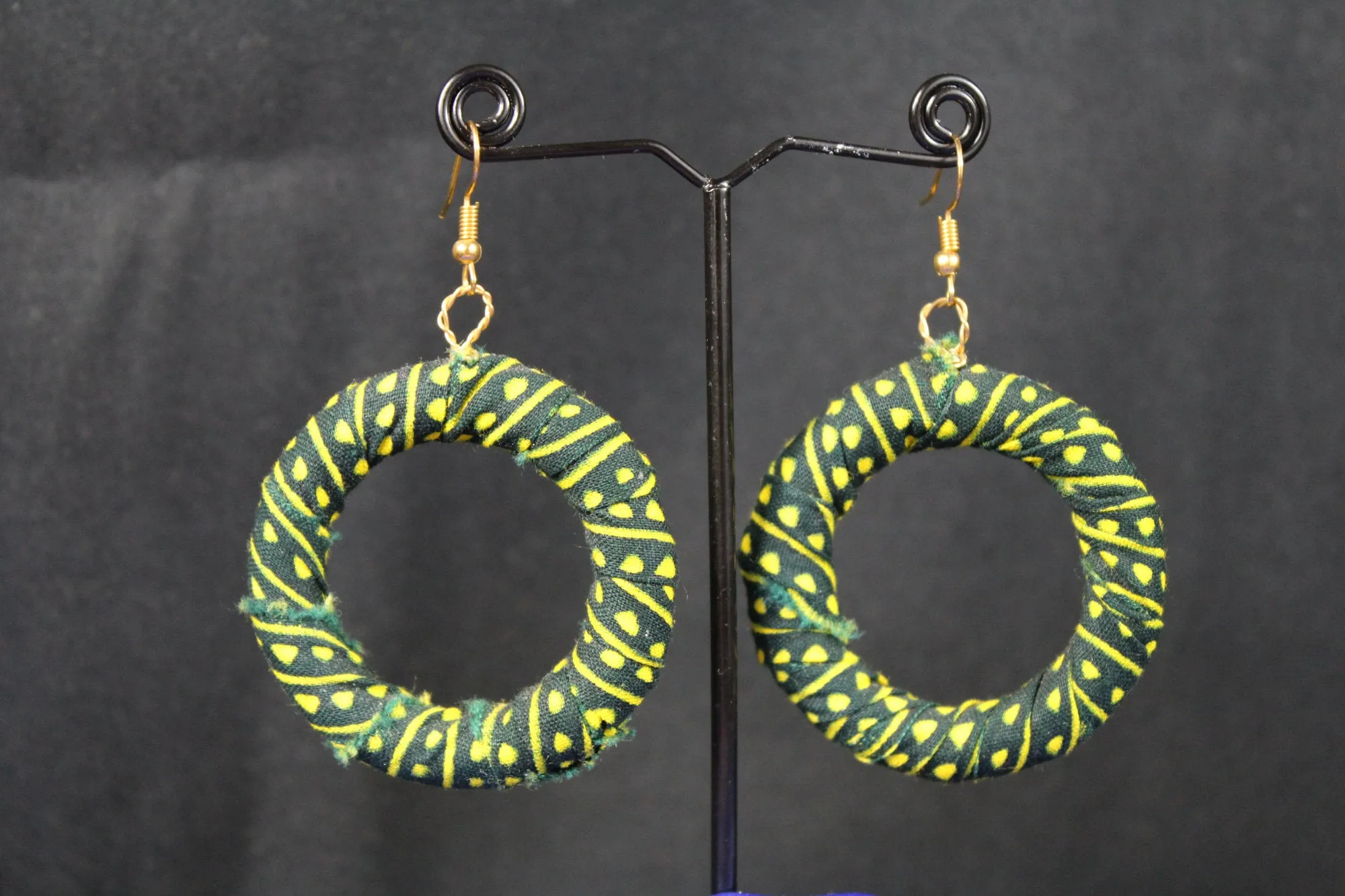 Gorgeous Green African Hoops