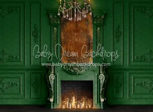 Gorgeous Green Fireplace (CC)