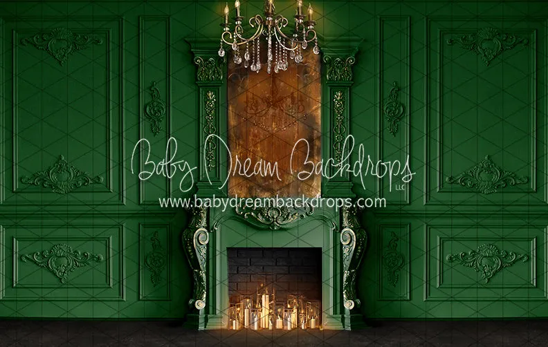 Gorgeous Green Fireplace (CC)