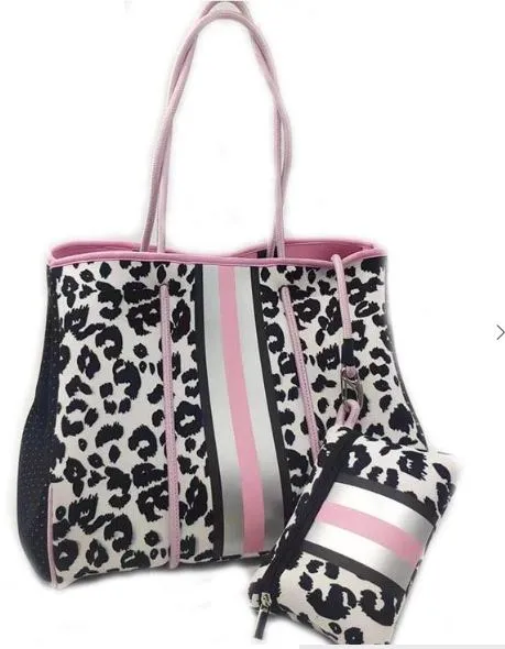 Gorgeous Neoprene Bag - Pink Leopard