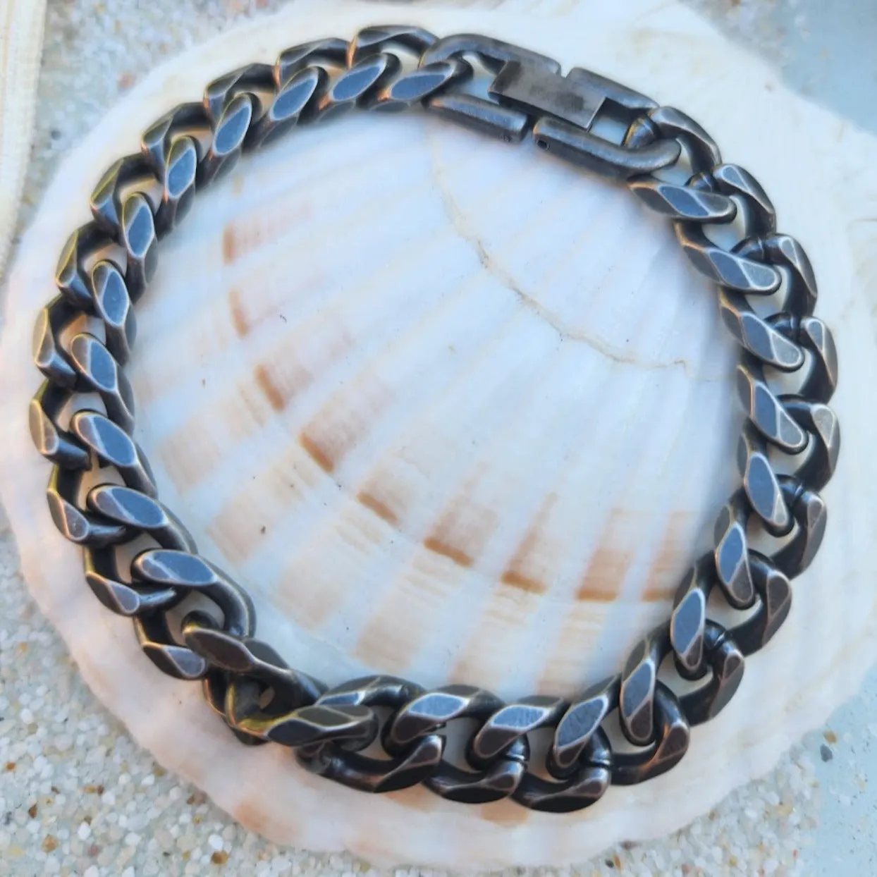 GREY CUBAN - STEEL SILVER WATERPROOF BRACELET