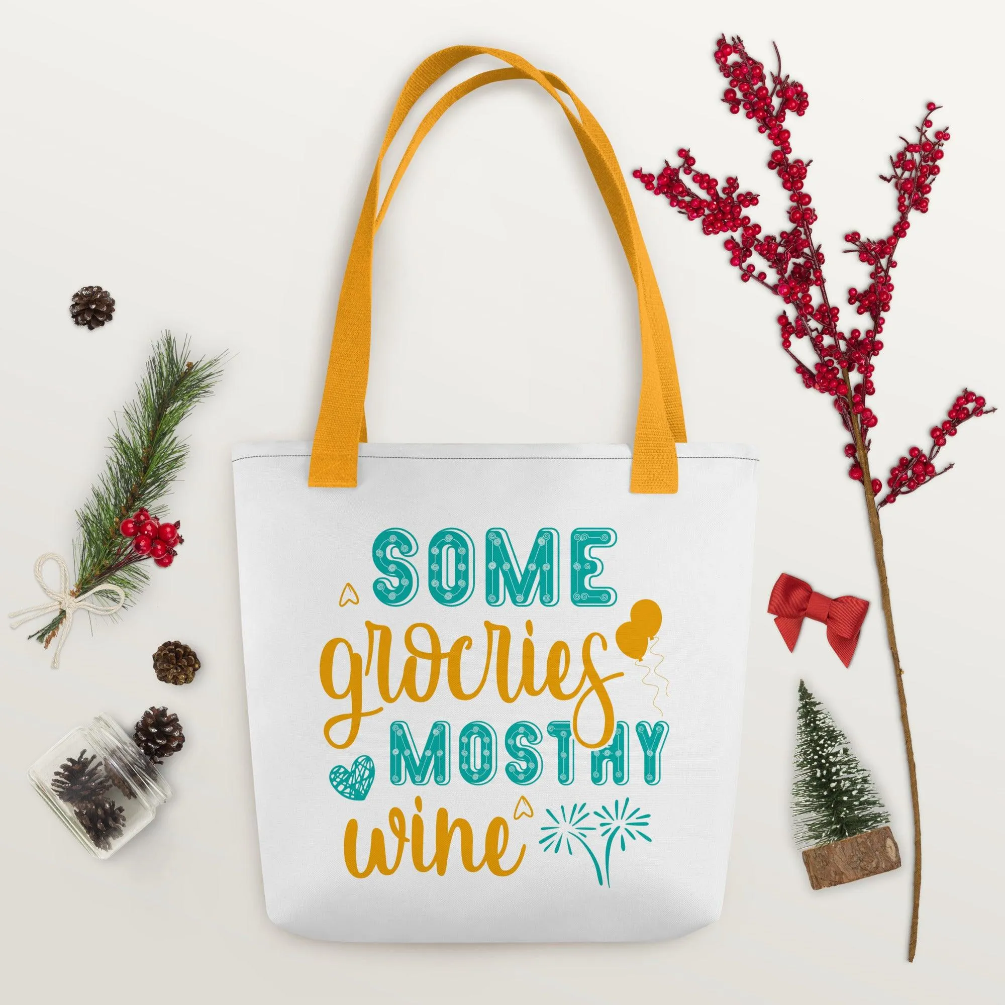 Groceries Mostly Wine Tote bag