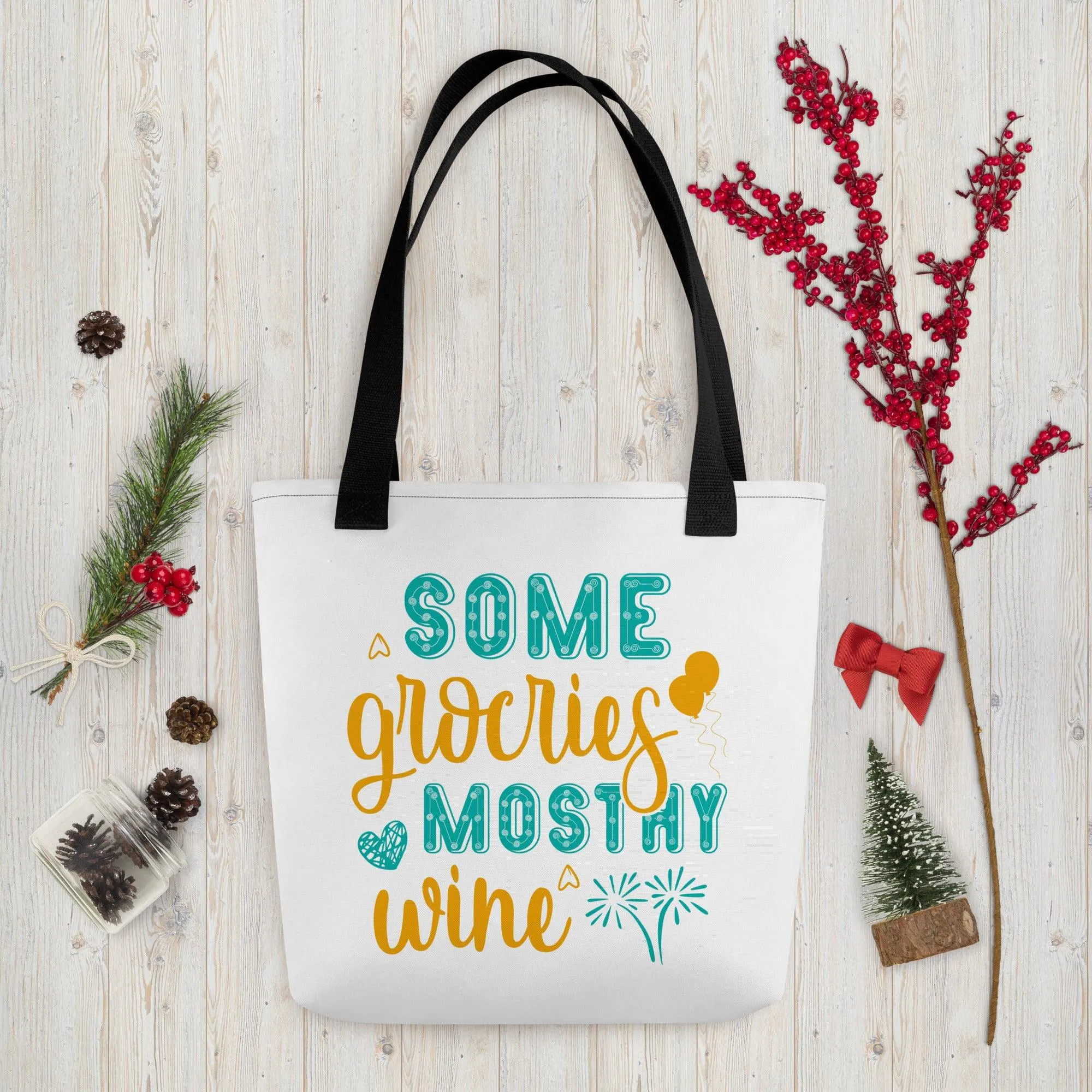 Groceries Mostly Wine Tote bag