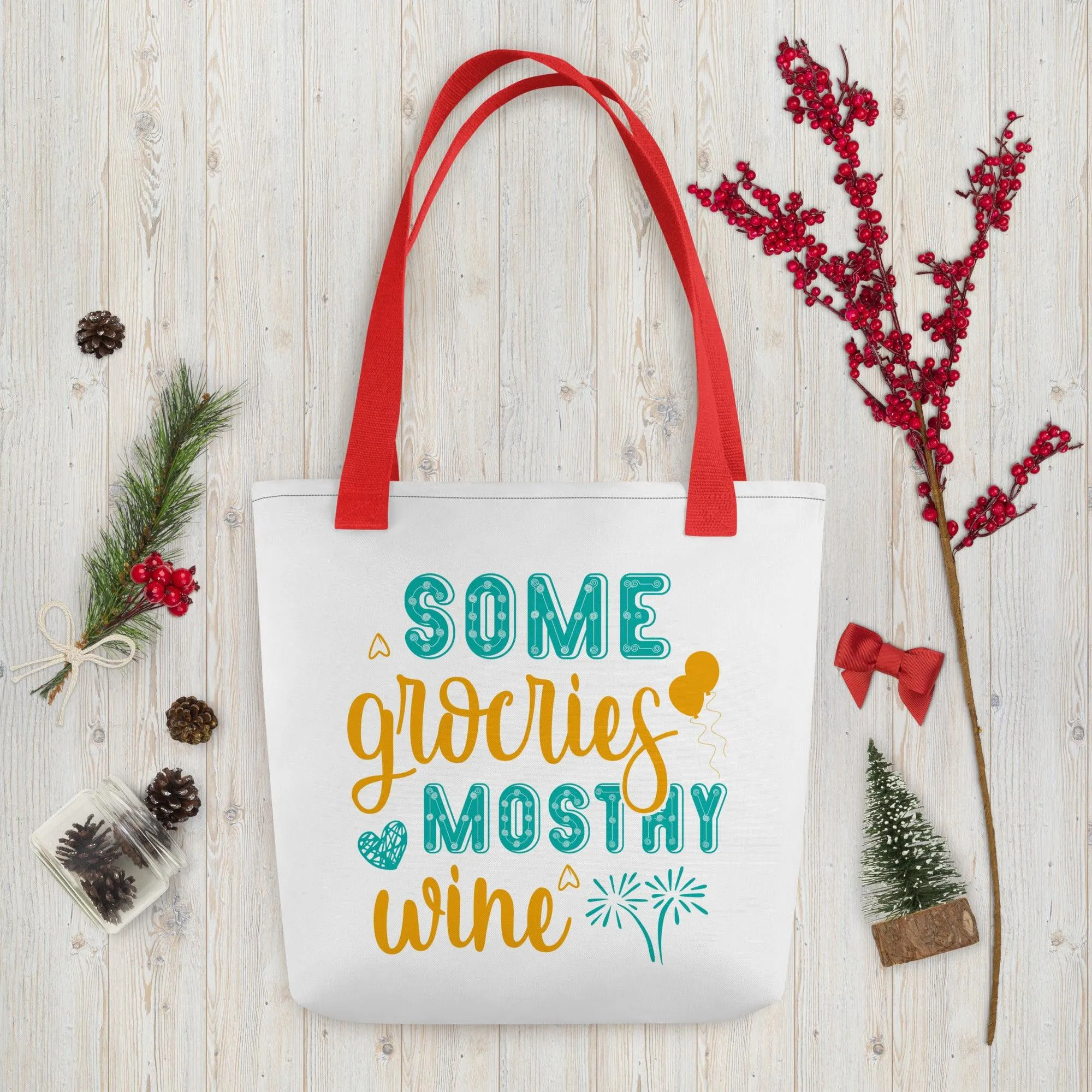 Groceries Mostly Wine Tote bag