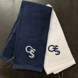 GS Golf Towel - Navy and White