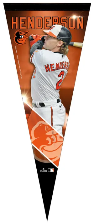 Gunnar Henderson Baltimore Orioles MLB Action Series Official Premium 12x30 Felt Pennant - Wincraft Inc.