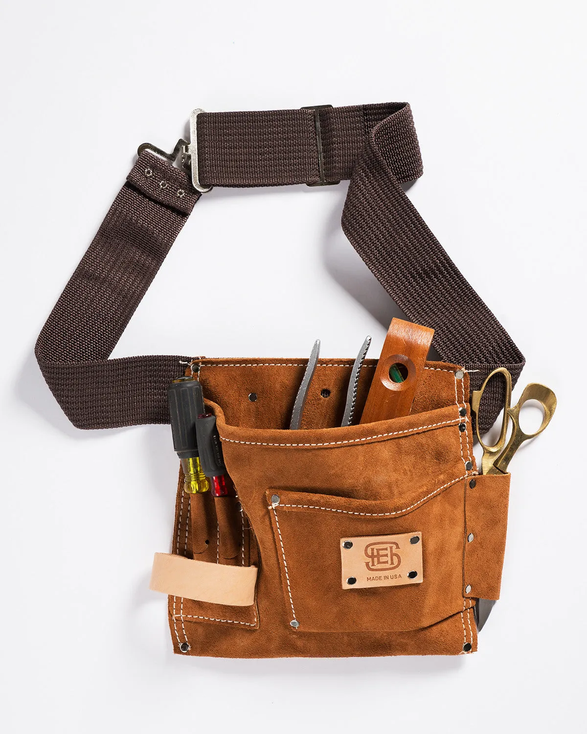 Hand-Eye Pocket Nail and Tool Belt Suede