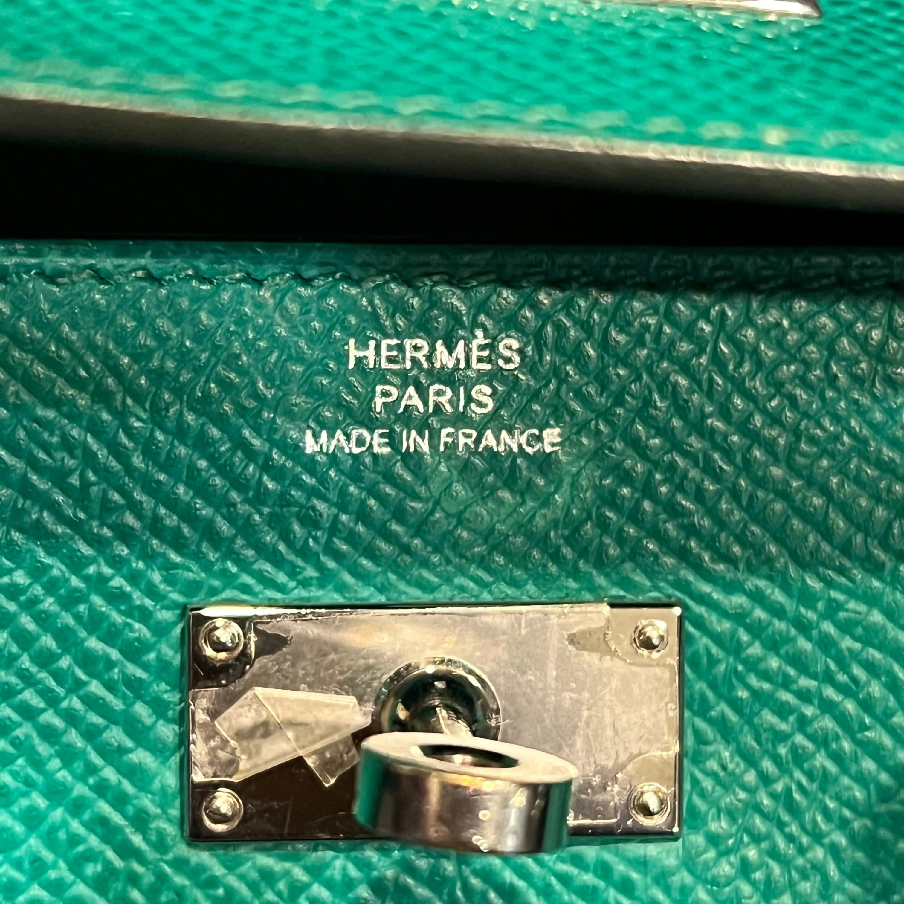 HERMES Kelly Wallet To Go Vert Jade Epsom