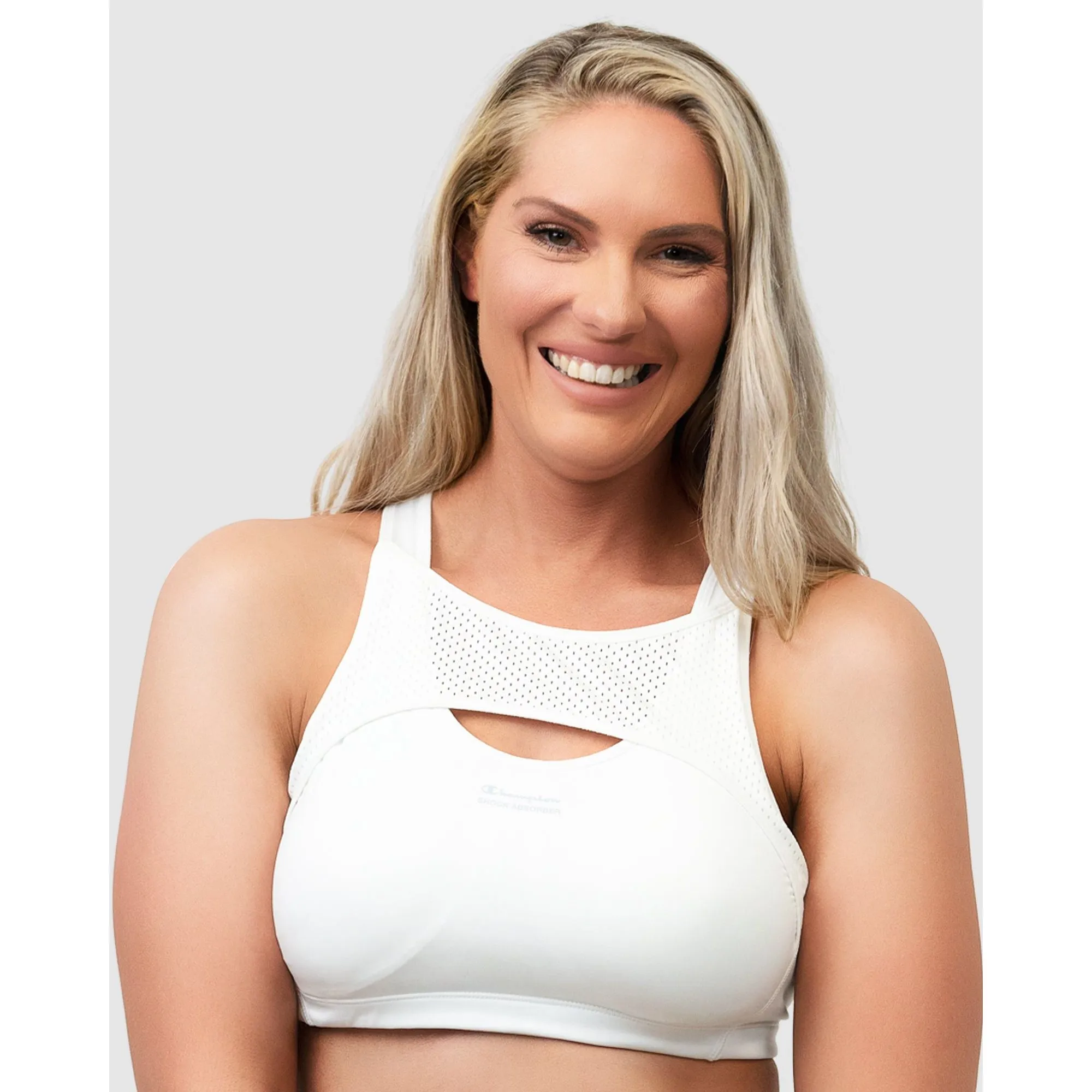 High Impact Active Crop Top Sports Bra-White