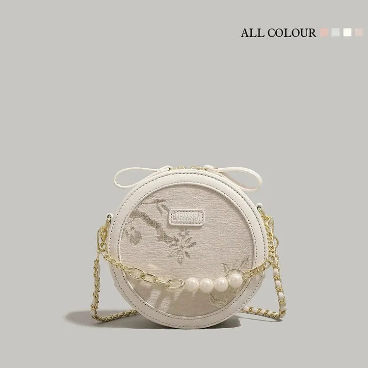 High-Quality National Style Small Round Bag