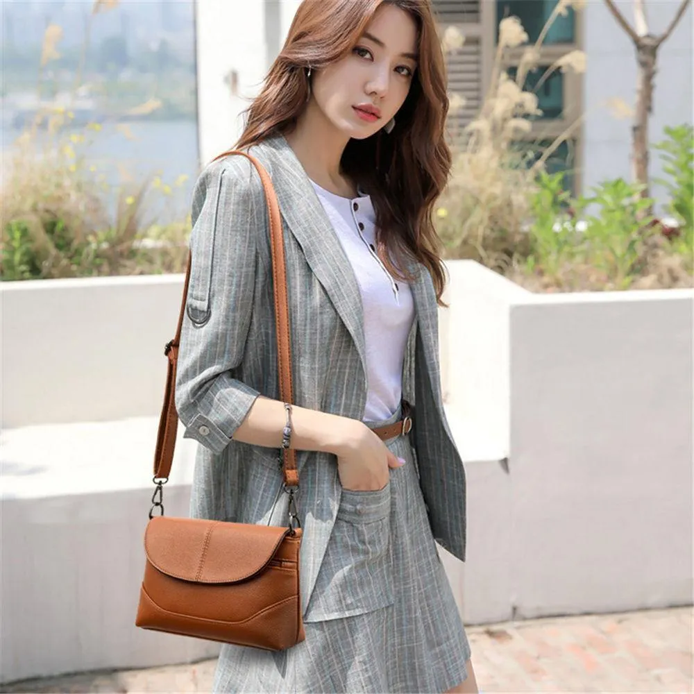 High Quality Soft Leather Women Crossbody Bags Shoulder Messenger Bag