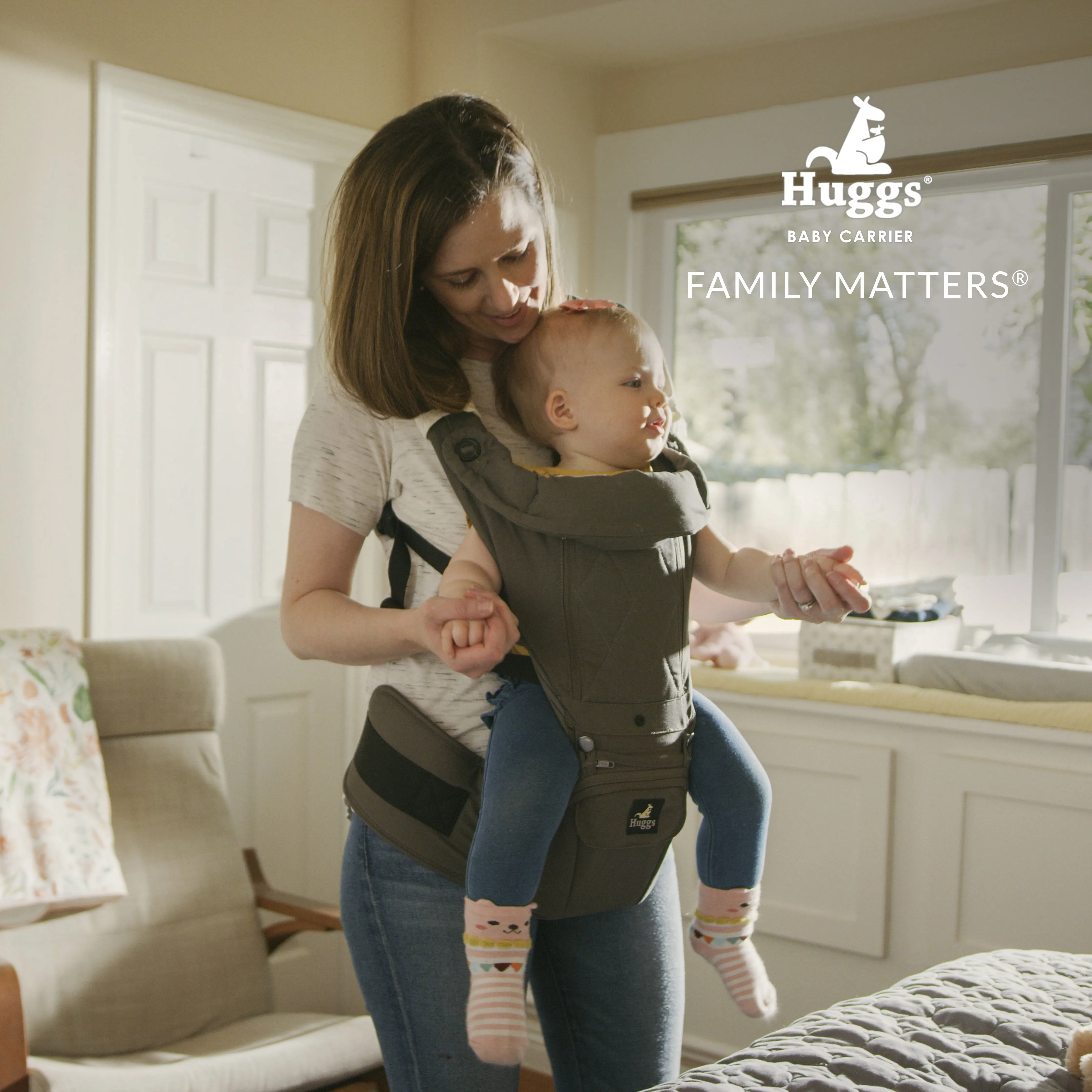 Huggs® Hip Seat Baby Carrier With Patented Hipbelt