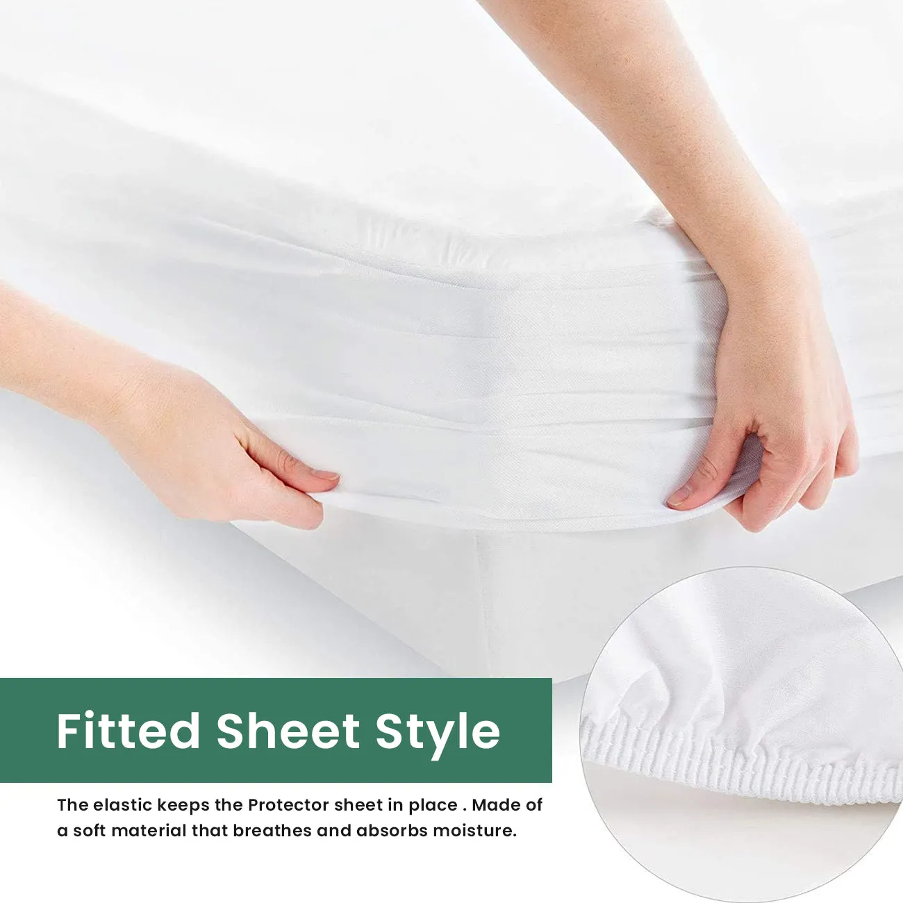 Hypoallergenic Waterproof Mattress Protector with Deep Pocket Coral Fleece 180x200 35cm