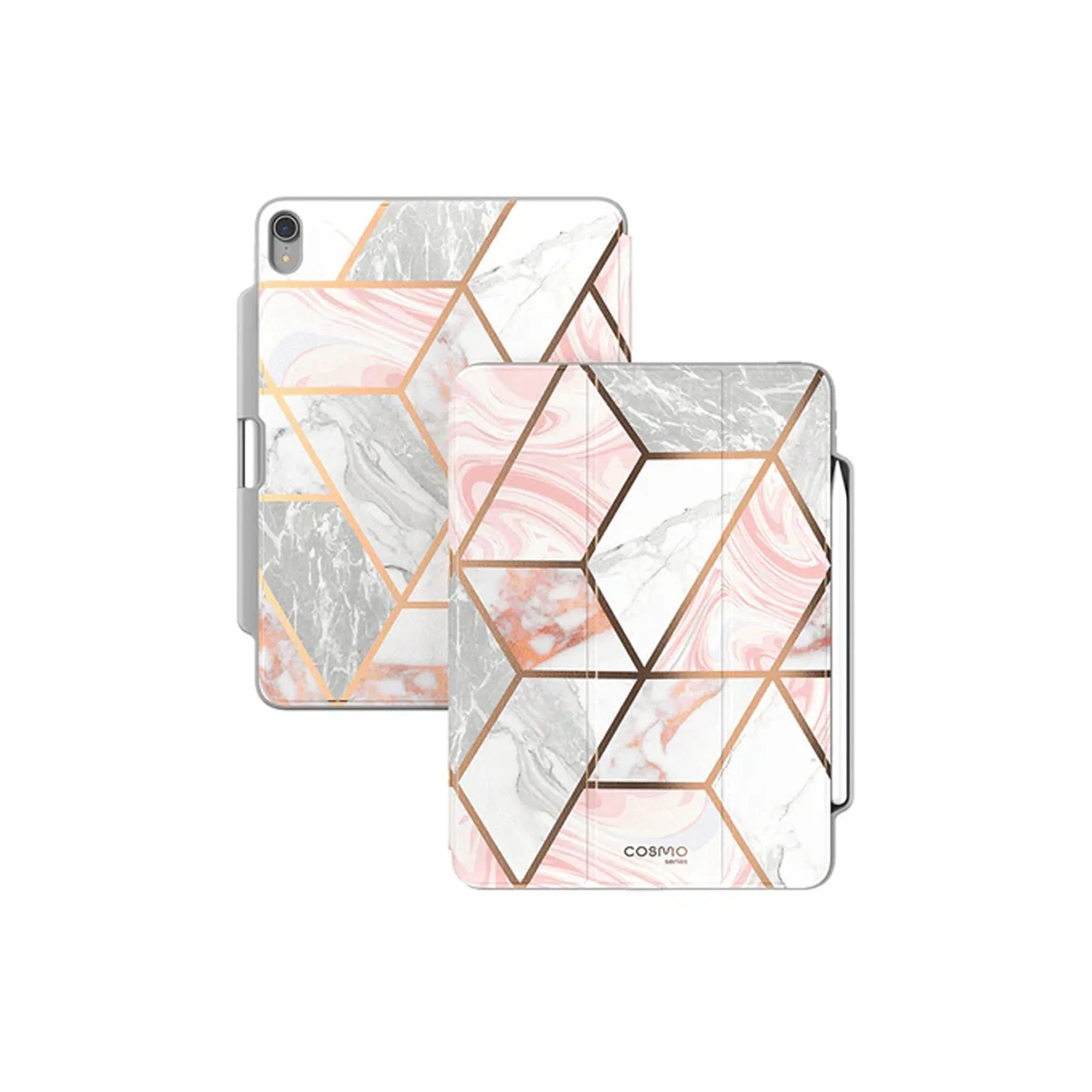 i-Blason Cosmo Case for iPad Air 11" / Air 13" ( 2024 ) M2 With Build In Built-in screen protector and Apple Pencil Holder - Marble