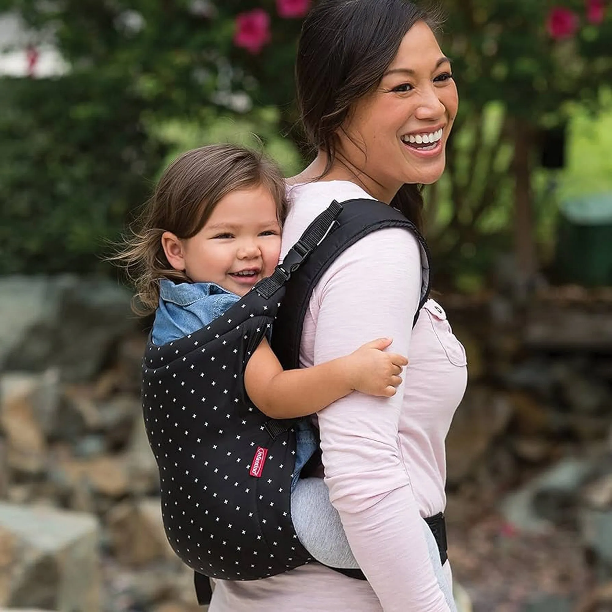 Infantino Zip Ergonomic Zip Travel 2-way Carrier Black Birth to 24 Months