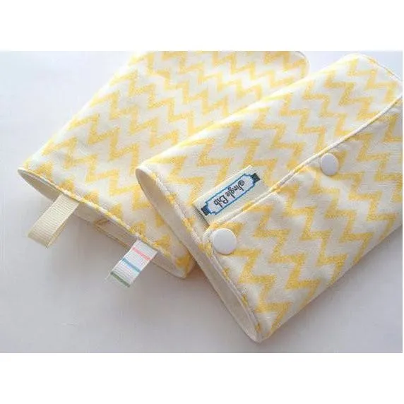 Jinglebib Drool Pad - Yellow Chevron