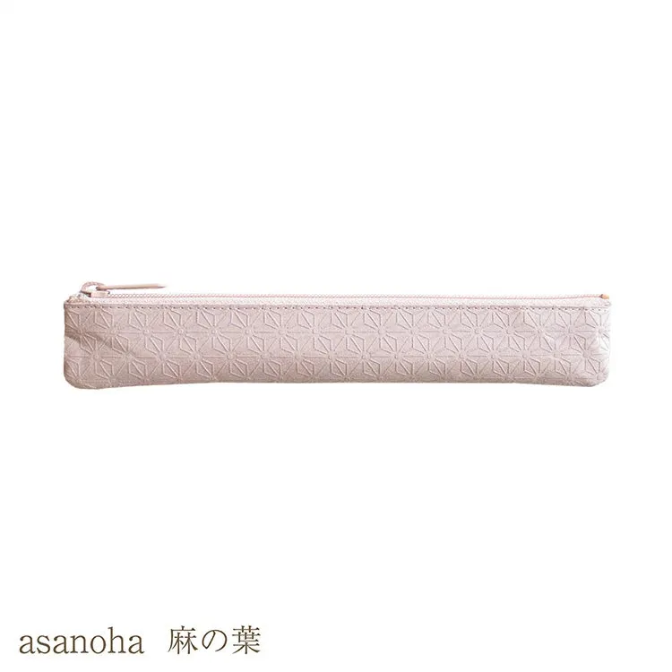 Katazome Pencil Case - asanoha - , Made in Japan,  Japanese handmade pen case