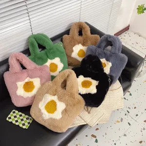 Kawaii Fluffy Egg Mini Tote Bag - Kawaii Bag