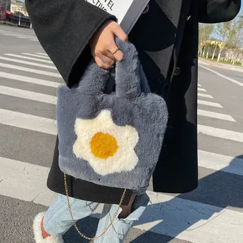 Kawaii Fluffy Egg Mini Tote Bag - Kawaii Bag