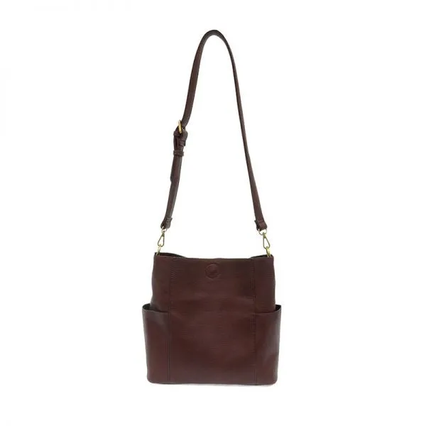 Kayleigh Side Pocket Bucket Bag - L8089-53 -  OXBLOOD