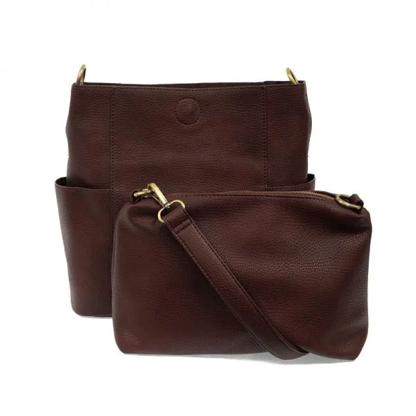 Kayleigh Side Pocket Bucket Bag - L8089-53 -  OXBLOOD