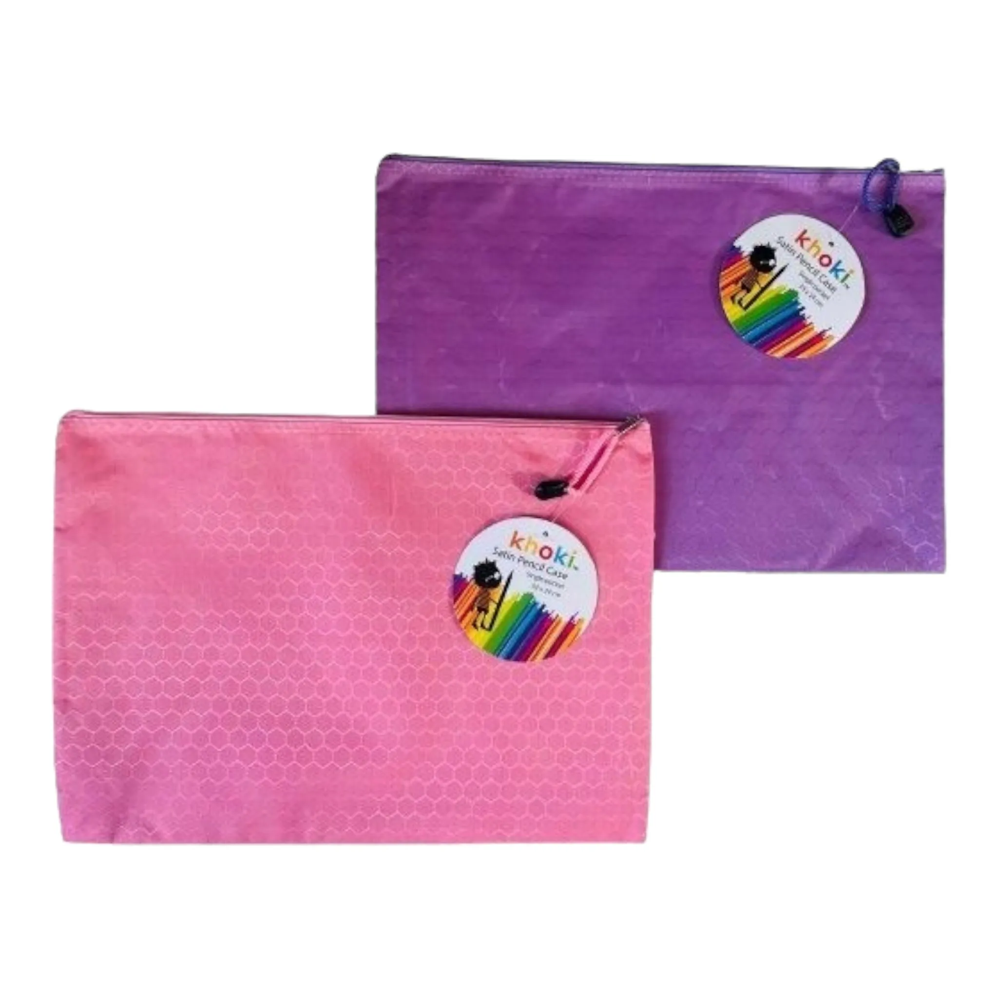 Khoki Satin Book & Pencil File Case Pocket 33.5x24cm 1pc