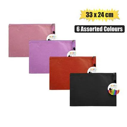 Khoki Satin Book & Pencil File Case Pocket 33.5x24cm 1pc