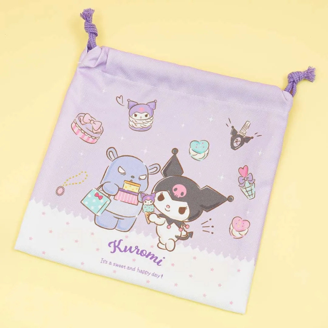 Kuromi & Baku Shopping Spree Drawstring Pouch