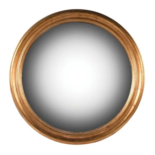 Large Convex Mirror Gold 80 cm