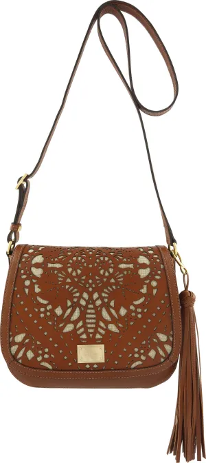 Laser Cut Leather Bag New Ridge - Luz da Lua