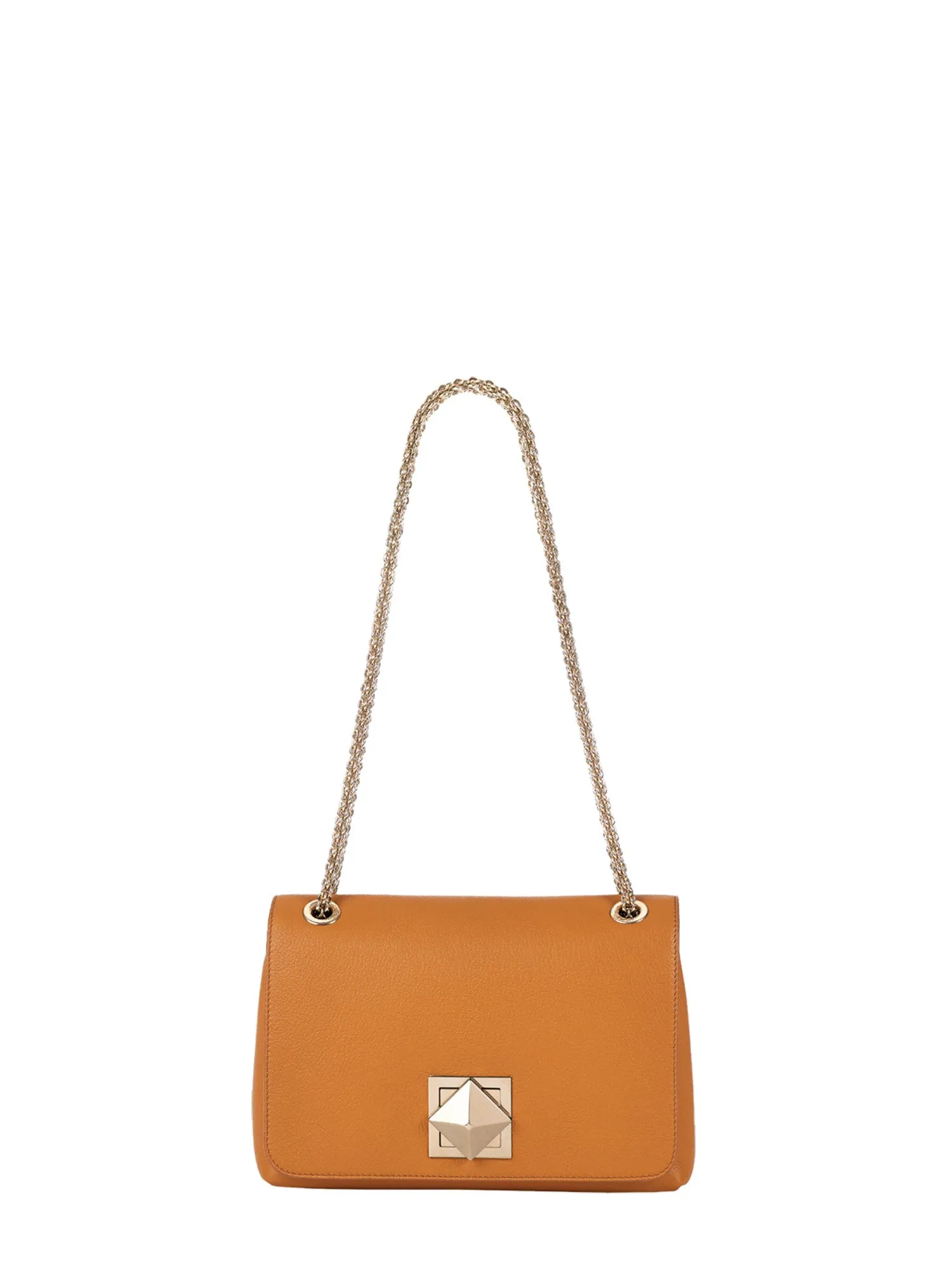 Le Clou Small Flap Bag, Mustard