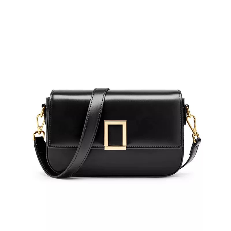 Leather Convertible Flap Crossbody Bag