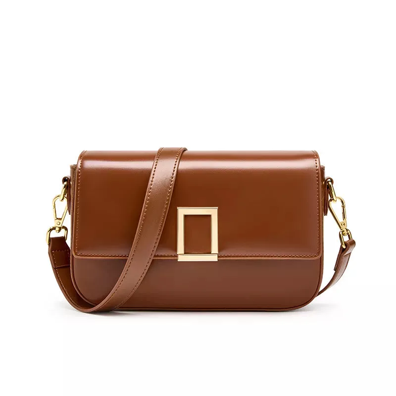 Leather Convertible Flap Crossbody Bag