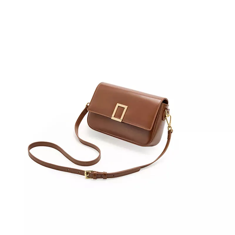 Leather Convertible Flap Crossbody Bag