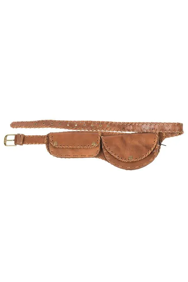 Leather Hip Belt Two Pkts