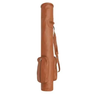 Leather Sunday Golf Bag with Tee Holder and Multiple Pockets