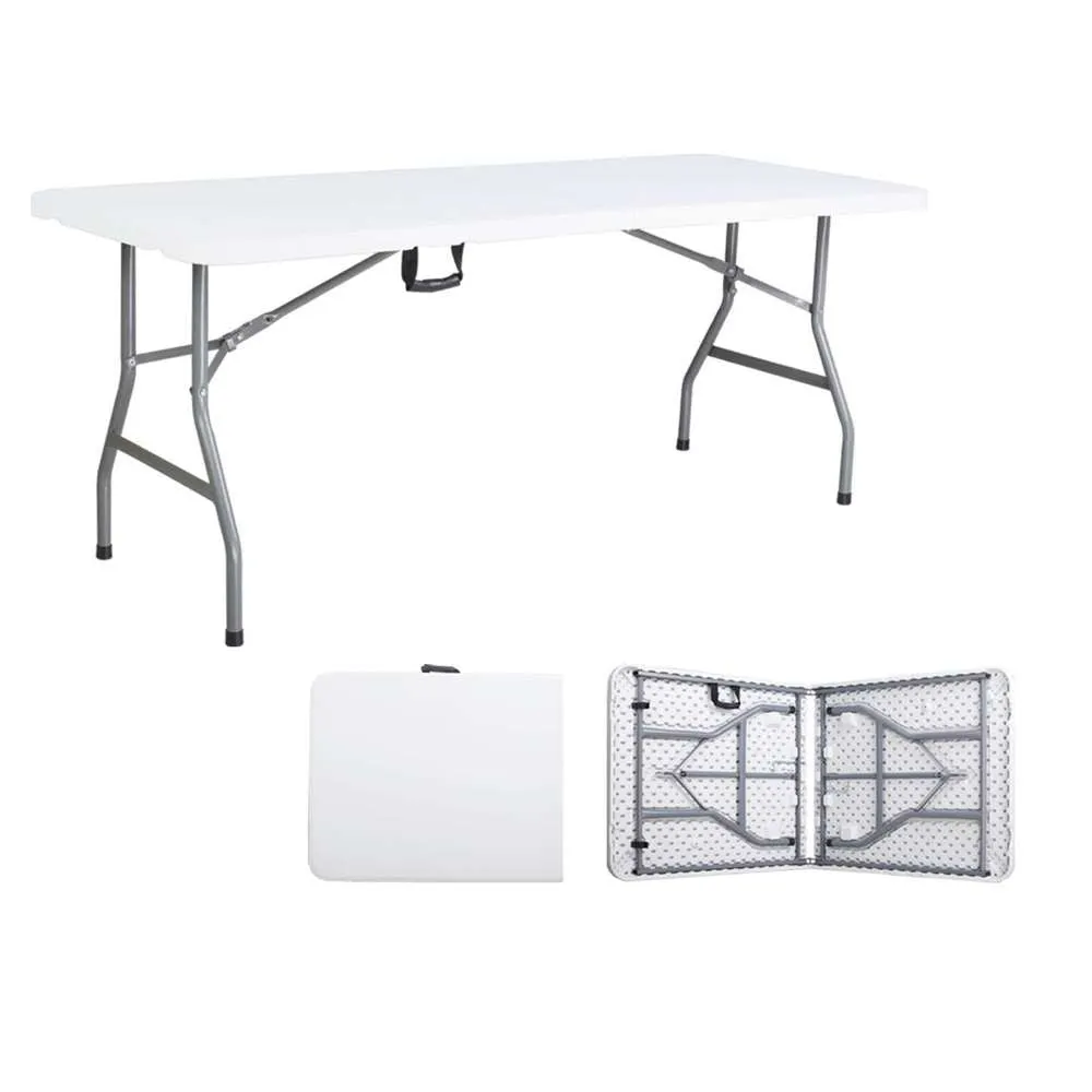 Lifestyle Folding Half Table 6ft White