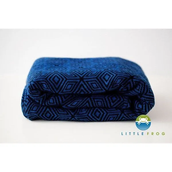 Little Frog Woven Wrap - Jacquard Indigo Cube