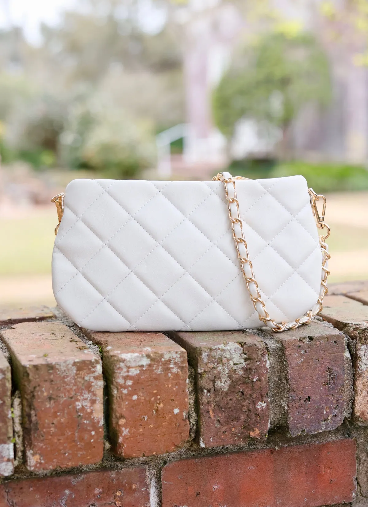 Livi Quilted Crossbody in Cream