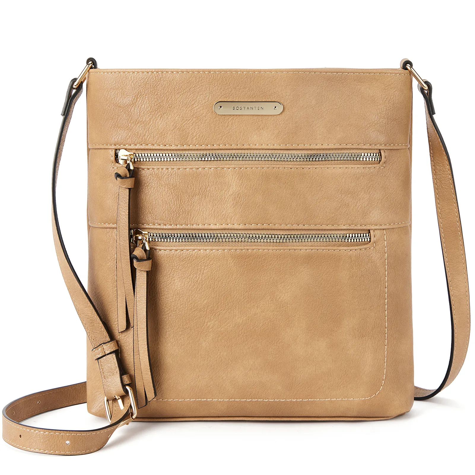 Lotty Chic and Versatile Vegan Leather Casual Satchel Bag - Crossbody Shoulder Bag Purse