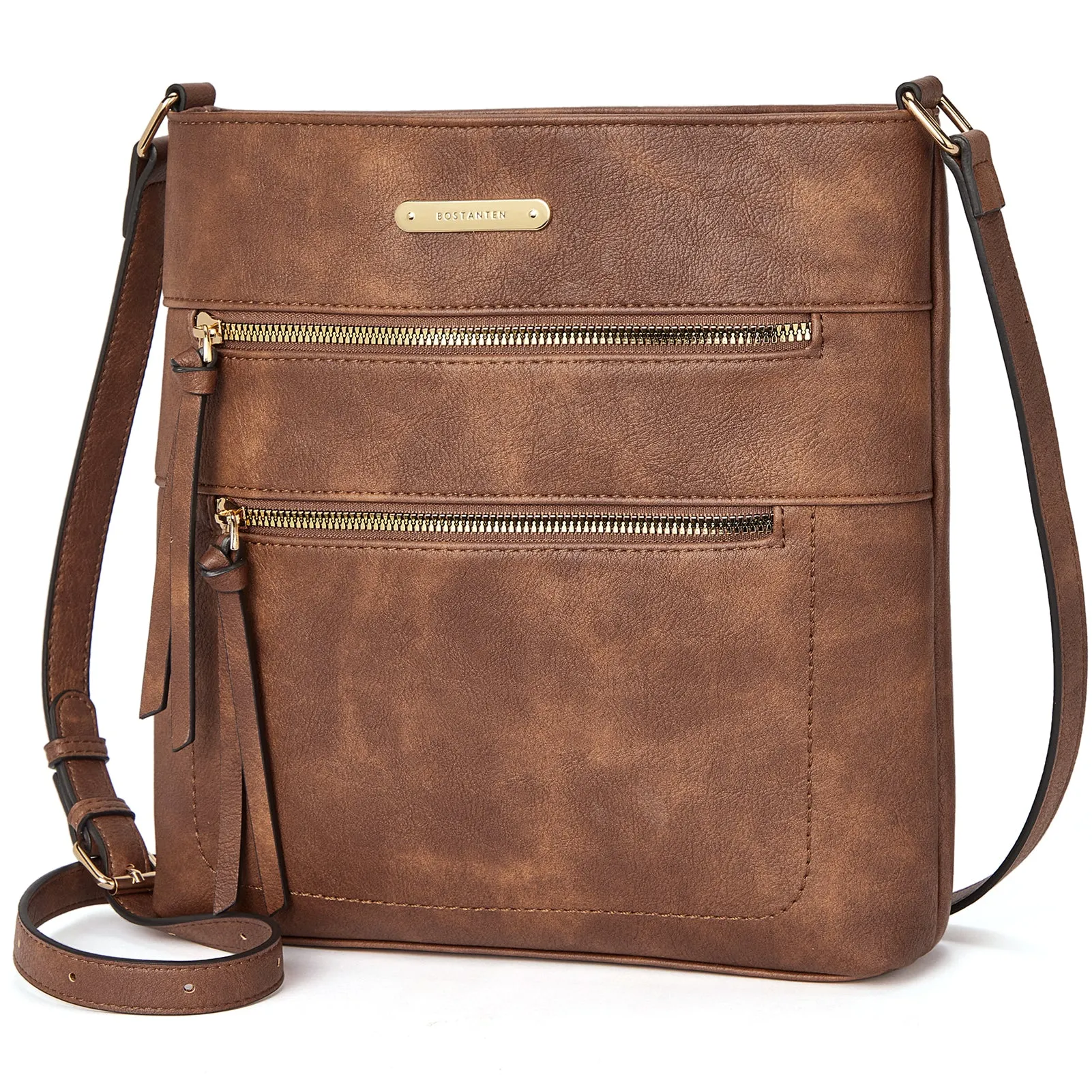 Lotty Chic and Versatile Vegan Leather Casual Satchel Bag - Crossbody Shoulder Bag Purse