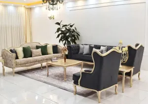 Luxurious and Classical Lite Carving Sofa Set and Chair